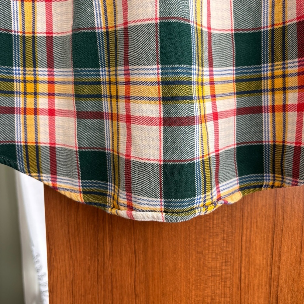 Vintage Yves Saint Laurent Pour Homme Plaid Button Down Shirt Size L 100% Cotton - Picture 13 of 16